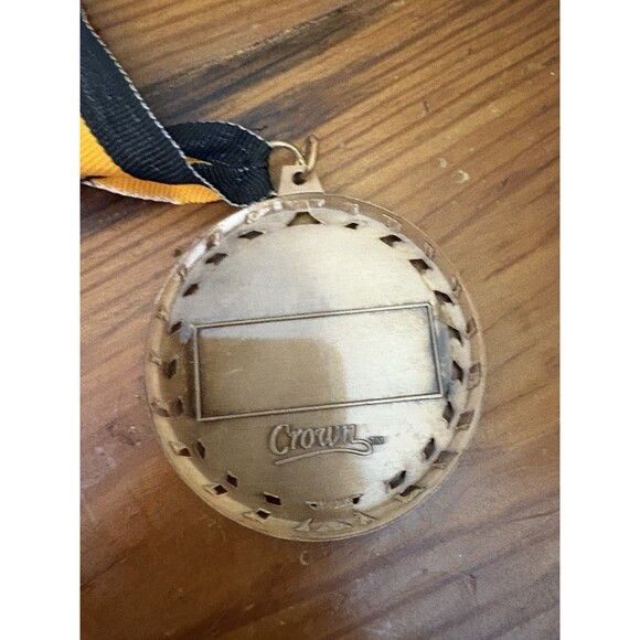 Splash N Dash Bronze Metal Award Yellow Black Ribbon Crown - Picture 3 of 4